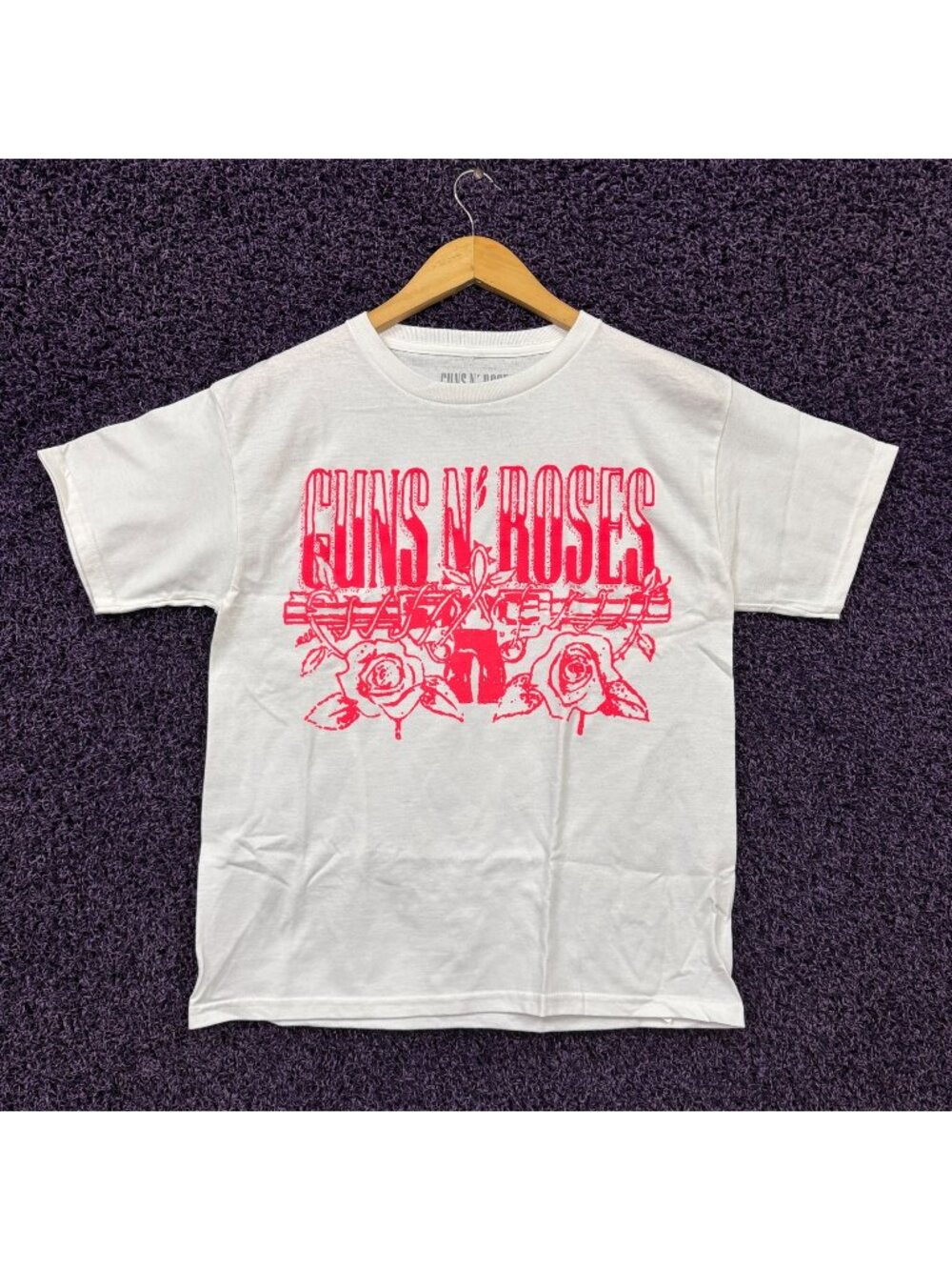Guns N Roses Beauty & Danger Puff Paint Logo Band T-Shirt XS